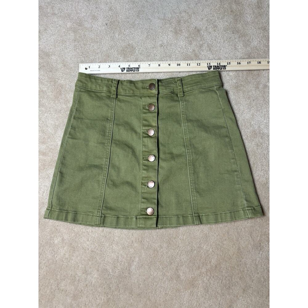 Forever 21 Green Denim Mini shirt Size 27